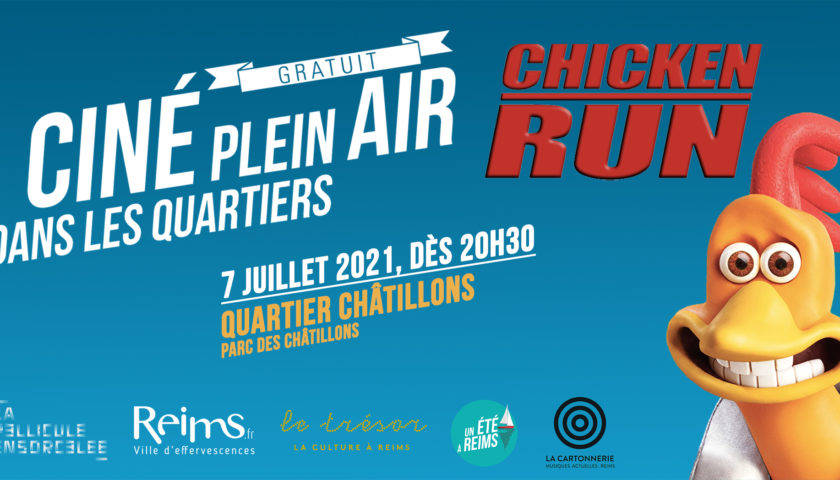 Bannière Ciné Plein Air Chicken Run