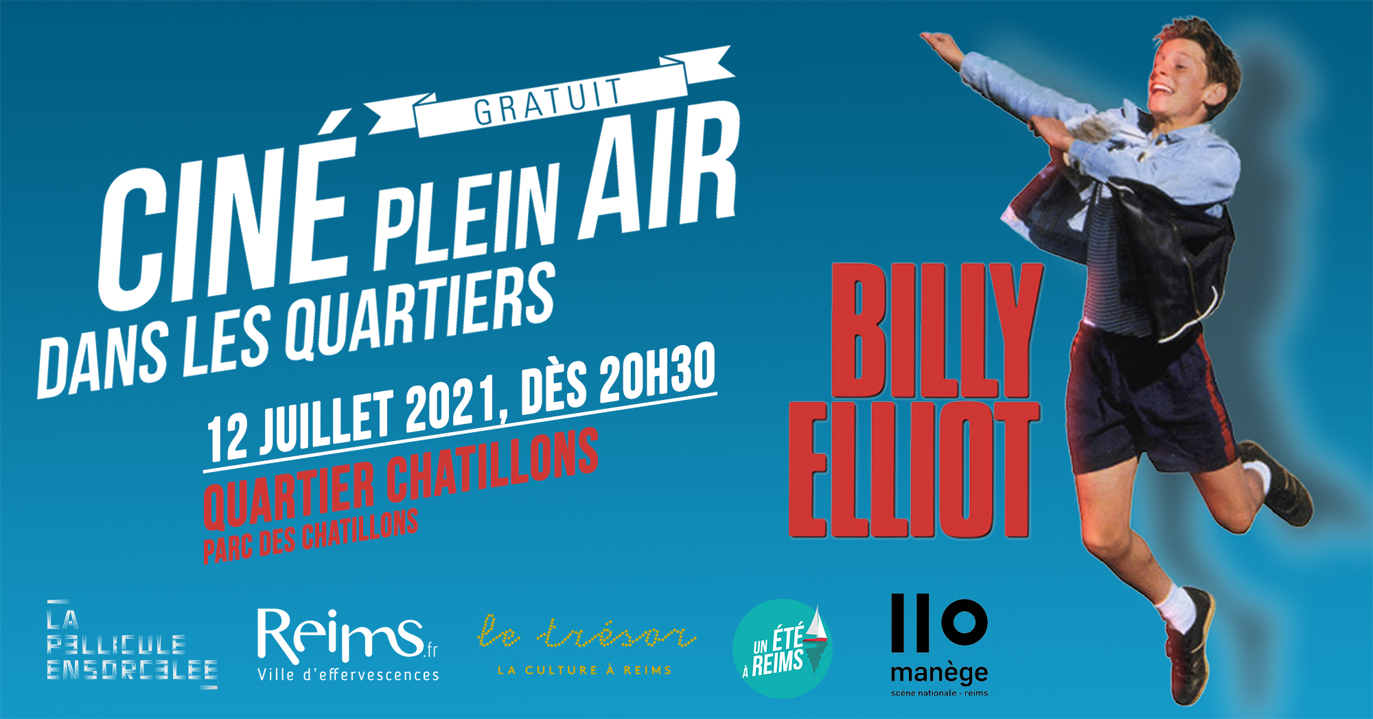 Bannière Ciné Plein Air Billy Elliot