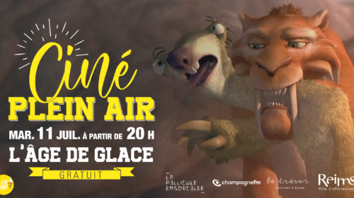 Bannière Ciné Plein Air Reims - L'âge de glace