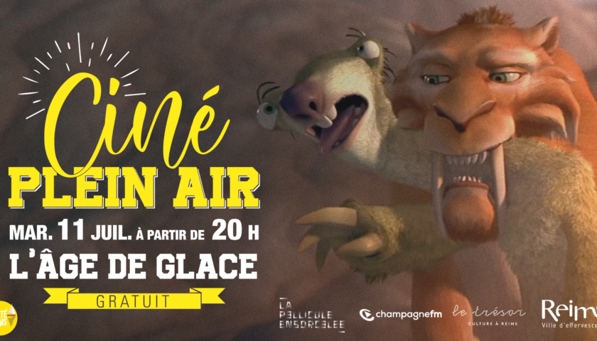 Bannière Ciné Plein Air Reims - L'âge de glace