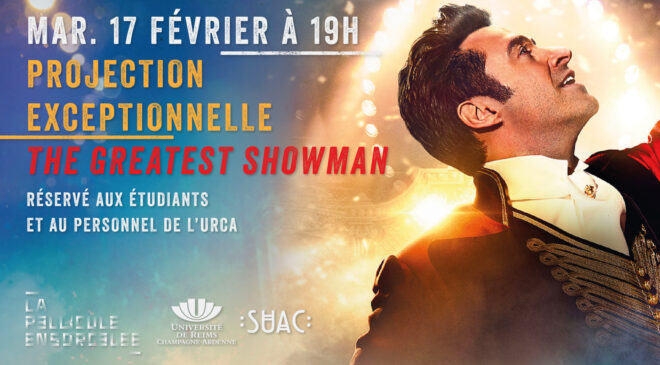 banniere projection greatest showman suac